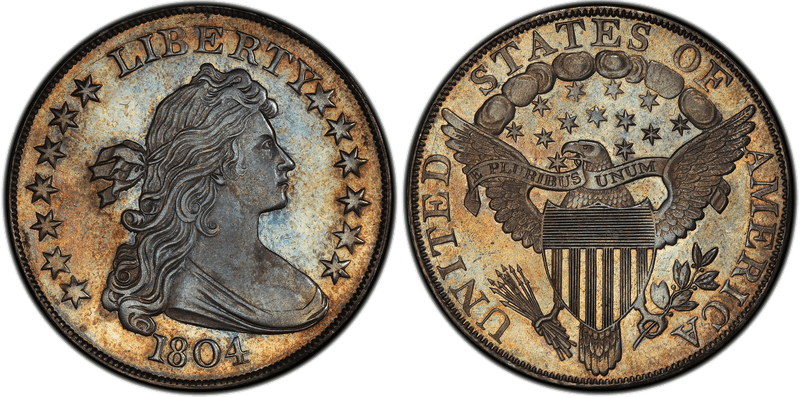 1804 Draped Bust Silver Dollar — one of the most famous coins in American numismatics